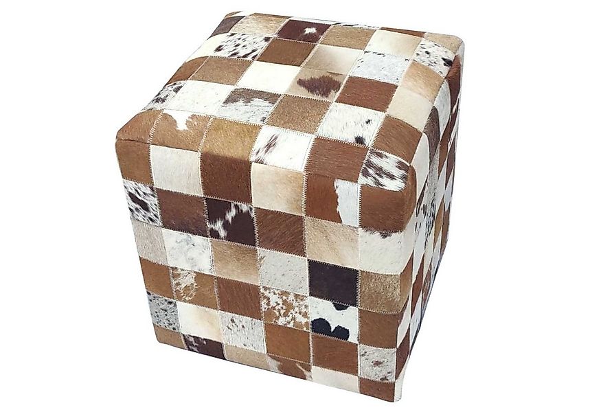 Casa Moro Hocker Patchwork Fell Hocker Jaspal 45x45x48 (B/T/H) aus Ziegenfe günstig online kaufen