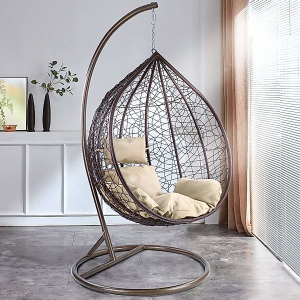 RAMROXX Hängesessel Luxus Miami XL Polyrattan günstig online kaufen