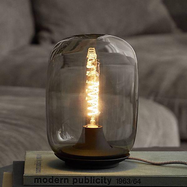 PLEASE WAIT to be SEATED Tischlampe ACORN, grau, Glas, dim günstig online kaufen