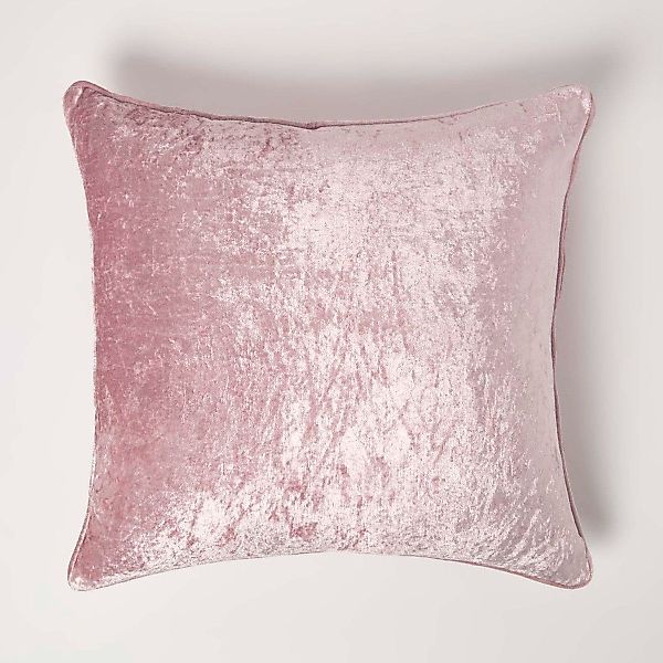 Homescapes Kissenhülle Pannesamt Zierkissenbezug in Rosa, günstig online kaufen