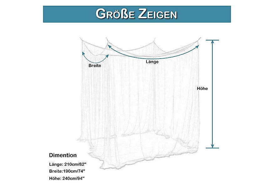 BTTO Moskitonetz Himmelbettvorhänge Bett Fliegennetz Mückennetz,Betthimmel günstig online kaufen