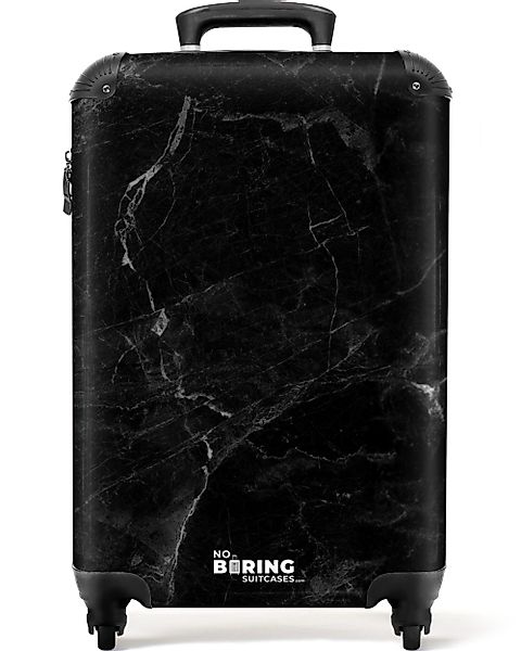 NoBoringSuitcases.com© Hartschalen-Trolley Marmor - Schwarz - günstig online kaufen