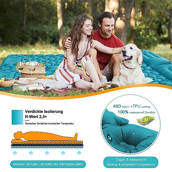 DOPWii Isomatte 9cm Isomatte Selbstaufblasend,Schlafmatte,campingMatte,197* günstig online kaufen