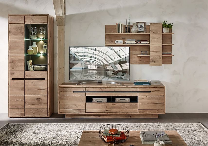 Innostyle Wohnwand "BELLANO" Komplett-Set, 3 Stk. tlg. inkl. LED-Beleuchtun günstig online kaufen
