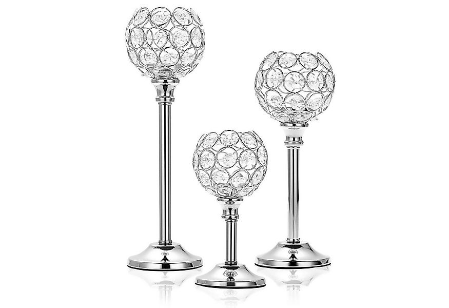 Coonoor Kerzenständer 3er-Set Kerzenhalter, vintage, Teelichthalter aus Kri günstig online kaufen