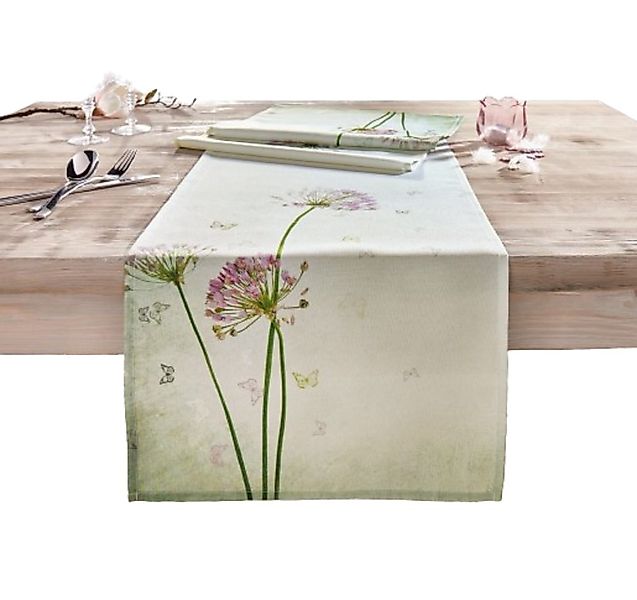 Home-trends24.de Tischläufer Tischläufer Blume Schmetterlinge Mitteldecke günstig online kaufen
