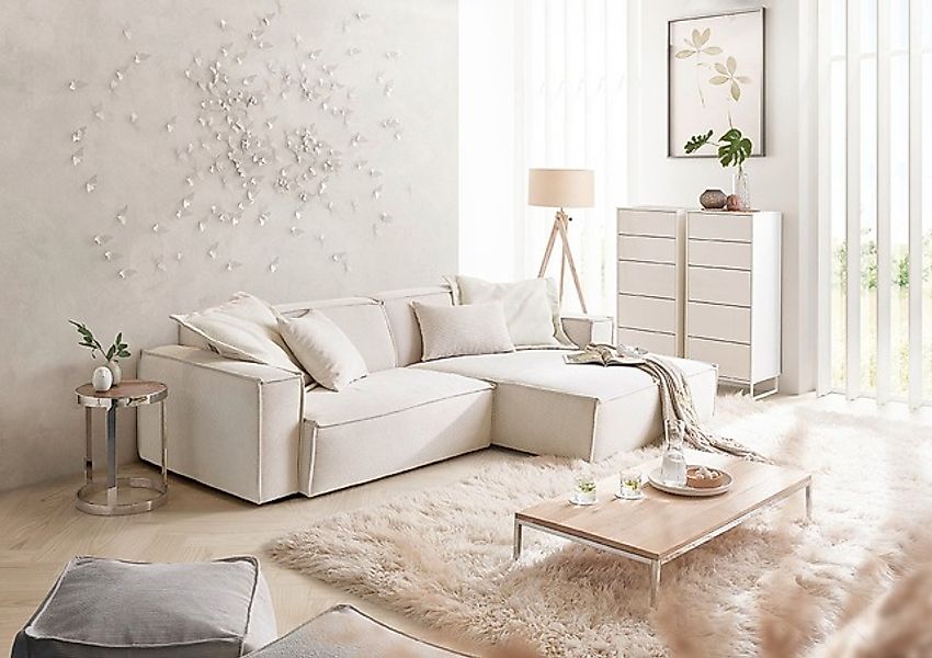 3C Candy Ecksofa »Matteo in elegant, kubischer Formensprache, bequem, L-For günstig online kaufen