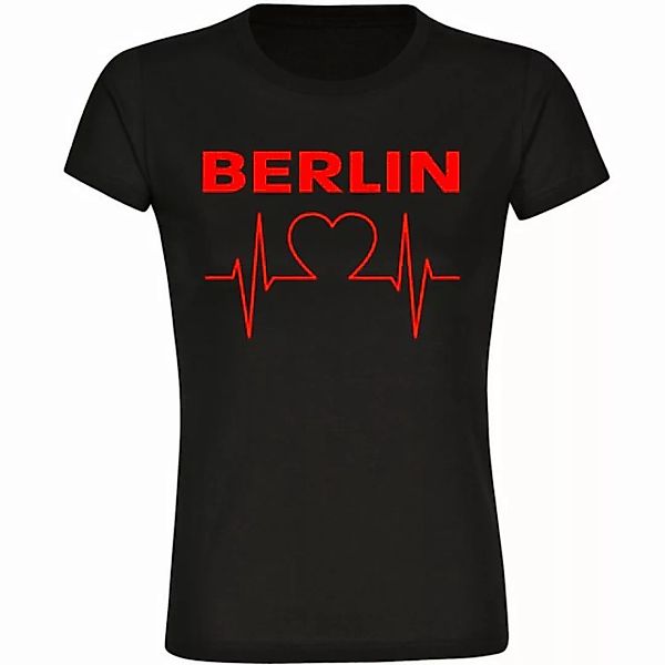 multifanshop T-Shirt Damen Berlin rot - Herzschlag - Frauen günstig online kaufen