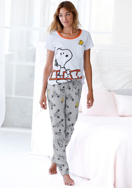 Peanuts Pyjama 2 Stk. tlg., mit Snoopy und Woodstock Druck günstig online kaufen