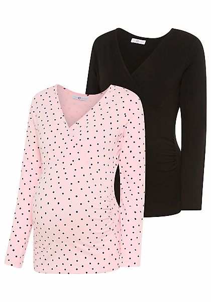 Neun Monate Umstandsshirt "2er Pack Umstands-Langarmshirt" Packung, 2, 2 tl günstig online kaufen