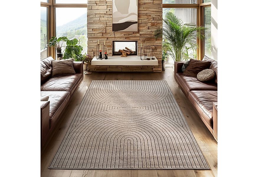 SIMPEX24 Outdoorteppich Skandinavischer 3D Design, Rechteckig, Höhe: 5 mm, günstig online kaufen