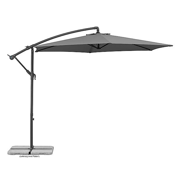 Schneider Ampelschirm Ø 300 cm Anthrazit mit Kurbelmechanik günstig online kaufen
