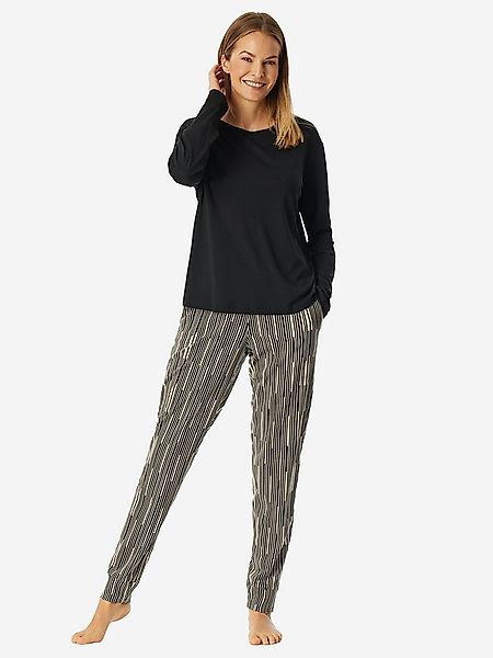 Schiesser Pyjama Modern Nightwear (2 tlg) schlafanzug schlafmode bequem günstig online kaufen