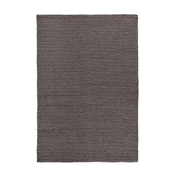 MeGusta Flachflor Teppich Uni Grau Handgewebt 80 x 150 cm günstig online kaufen
