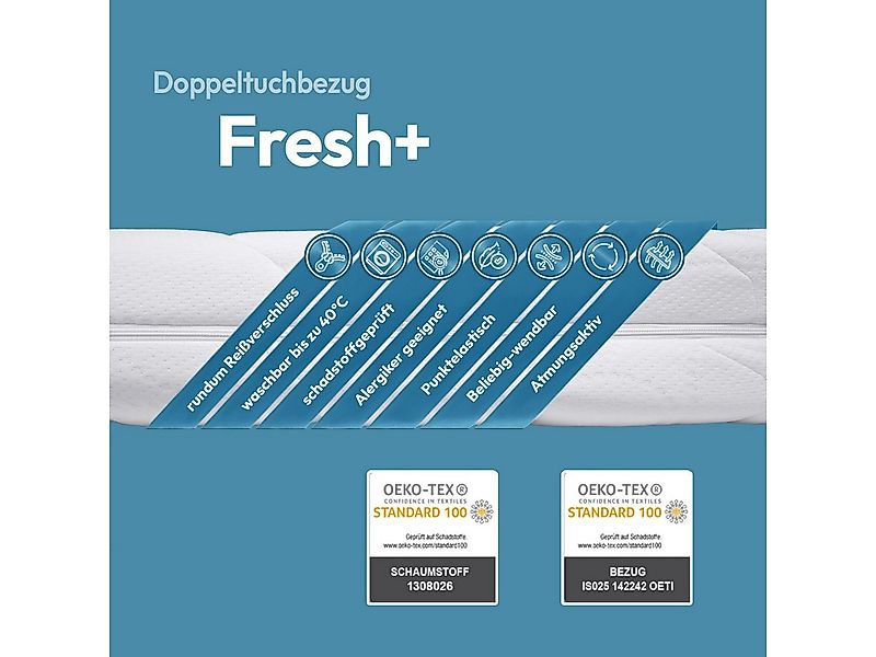 Kaltschaummatratze TOP XL Fresh mit integrierten 10 cm Topper, ARBD, 24 cm günstig online kaufen