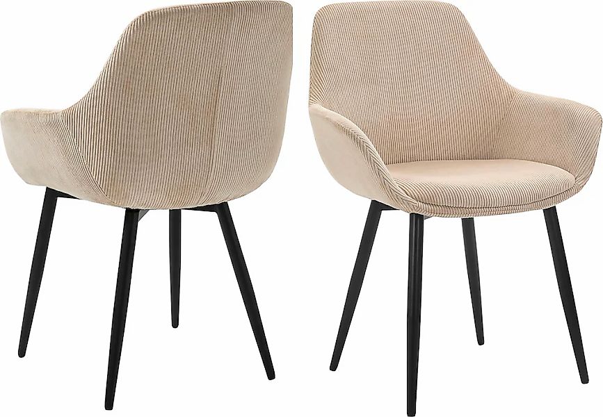 SalesFever Armlehnstuhl "Komfortabler Esszimmerstuhl im zeitlosen Design" ( günstig online kaufen