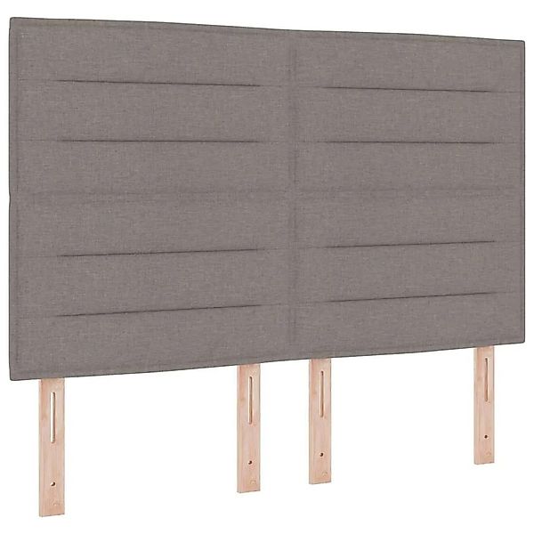 vidaXL Boxspringbett mit Matratze Taupe 140 x 190 cm Stoff 3342792 günstig online kaufen