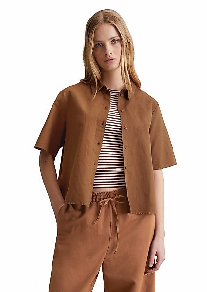 Marc OPolo DENIM Kurzarmbluse "mit Falten-Details im Rücken" günstig online kaufen