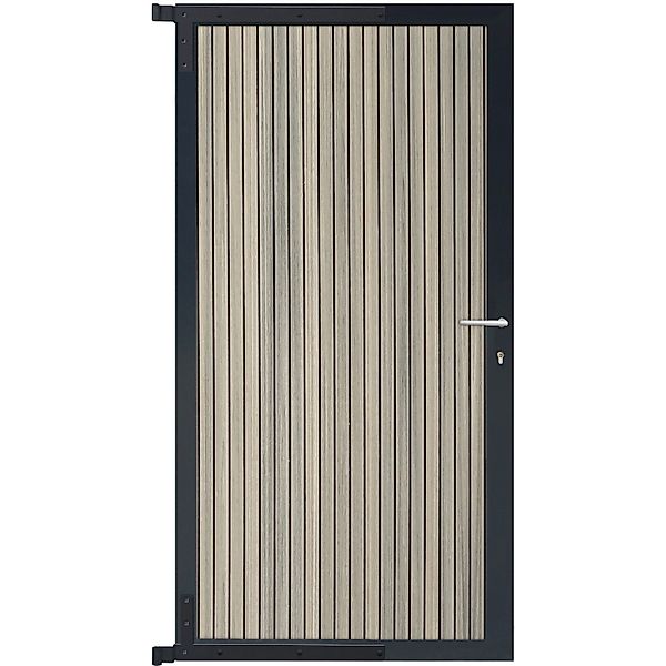 GartenLand Steckzauntor Shadowline Vertikal ca. 90 x 175 cm WPC Amethystgra günstig online kaufen