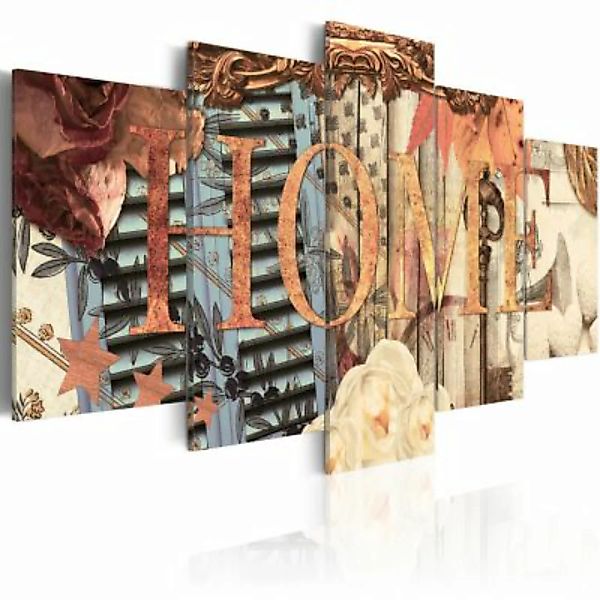 artgeist Wandbild Home (Retro) mehrfarbig Gr. 200 x 100 günstig online kaufen