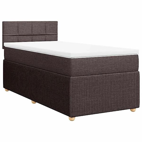vidaXL Boxspringbett mit Matratze Dunkelbraun 80x200 cm Stoff 3289586 günstig online kaufen