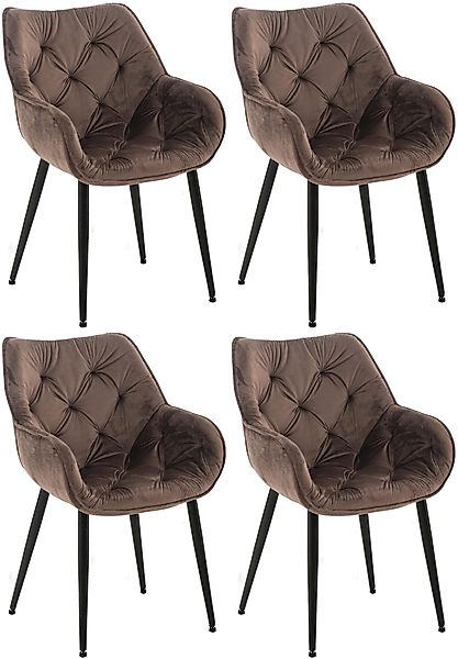 CLP Esszimmerstuhl Tanna Samt (4er Set), günstig online kaufen