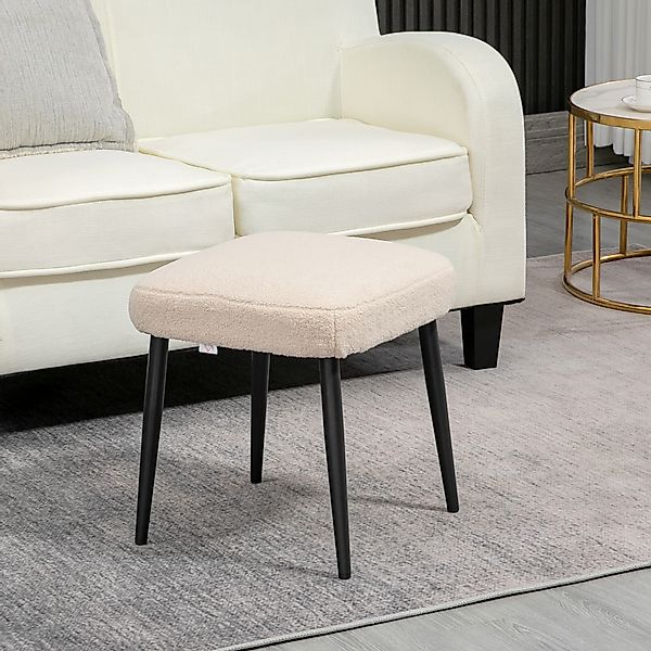 HOMCOM Fußhocker Fußstütze mit Kaschmir-Optik (Sitzhocker günstig online kaufen