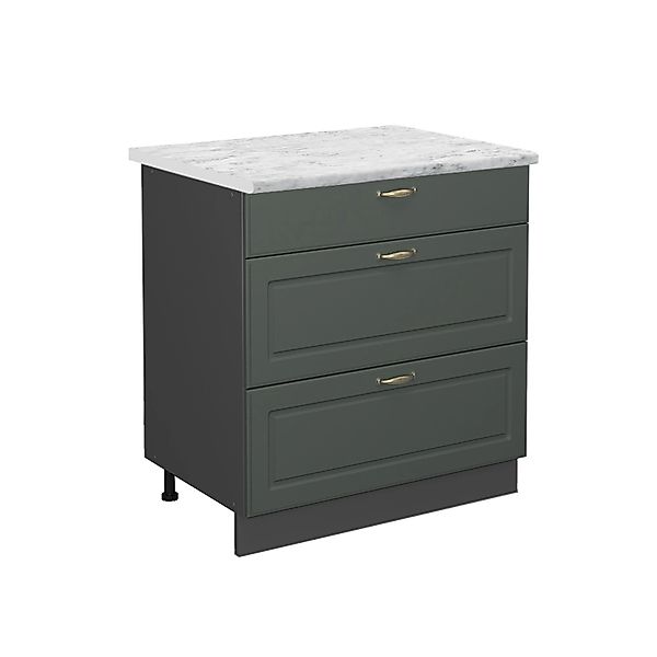 Vicco Unterschrank Fame-Line, Grün-Gold Landhaus/Anthrazit, 80 günstig online kaufen