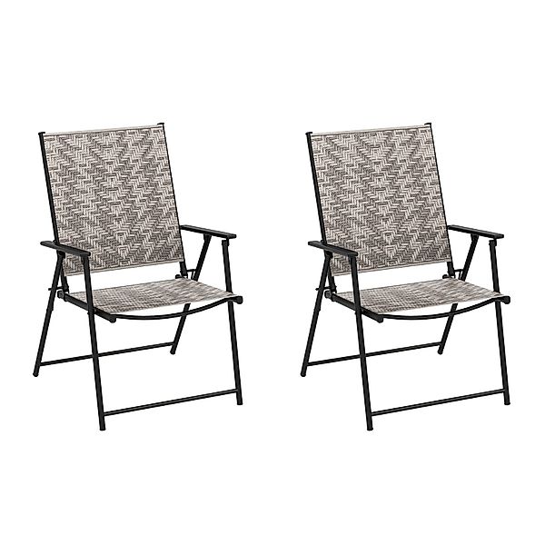 COSTWAY Gartenstuhl (2 St), Klappstühle Polyrattan günstig online kaufen