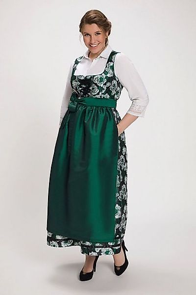 Ulla Popken Jerseykleid Fest-Dirndl Jacquard Carree-Ausschnitt ärmellos günstig online kaufen