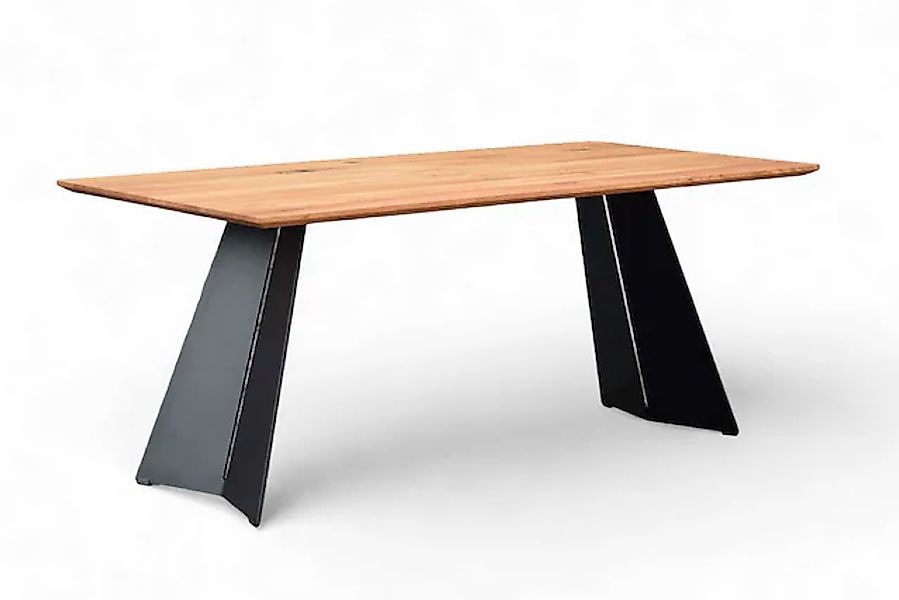 OTTO home Esstisch "Winteregg Küchentisch, Metall-Wangengestell, Wildeiche günstig online kaufen