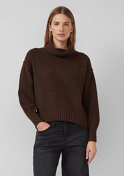 s.Oliver Longpullover Strickpullover Bouclé-Strickpullover mit Rollkragen günstig online kaufen