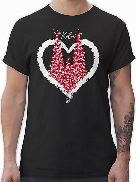 Shirtracer T-Shirt Kölner Dom Köln Rot Weiss Karneval I Kölle I Fastnacht I günstig online kaufen