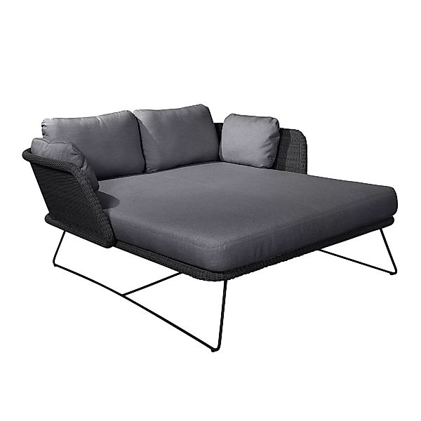 Cane-Line - Horizon Tagesbett/Daybed - schwarz, grau/Sitzfläche Cane-line W günstig online kaufen