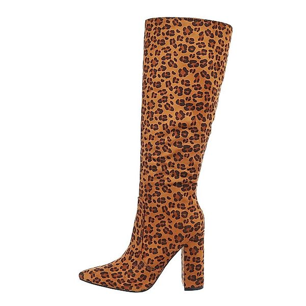 Ital-Design Damen Elegant High-Heel-Stiefel Blockabsatz High-Heel günstig online kaufen