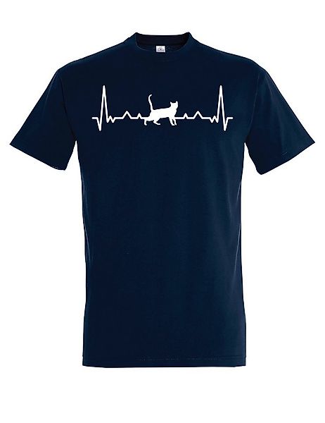 Youth Designz T-Shirt Heartbeat Katze Herren Shirt günstig online kaufen