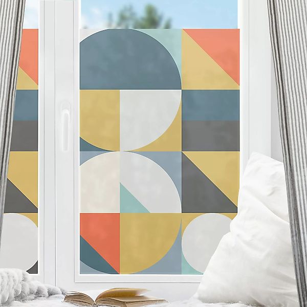 Fensterfolie Geometrische Formen in Bunt günstig online kaufen