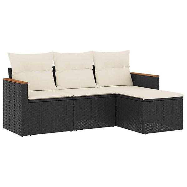 vidaXL Gartenlounge-Set 4-tlg. Garten-Sofagarnitur mit Kissen günstig online kaufen