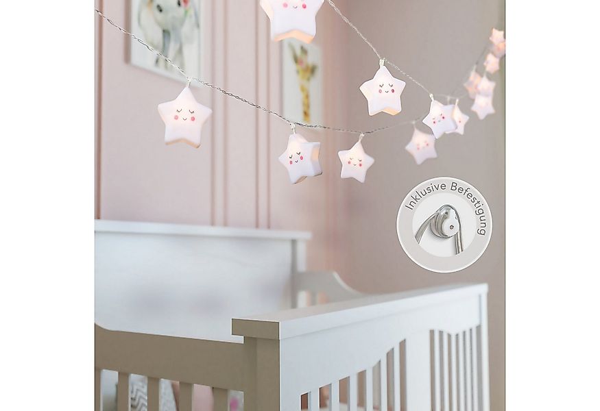 COZY HOME LED-Lichterkette Sternen Batterie und Stecker, 20 LED I 5m I Warm günstig online kaufen