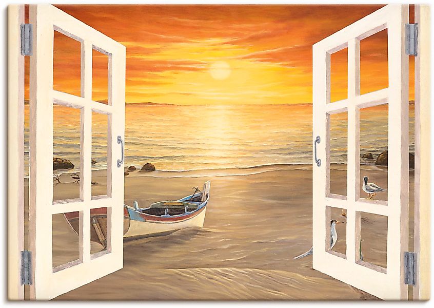 Artland Leinwandbild "Möwen" Meer Bilder 1 Stk. tlg. auf Holzrahmen gespann günstig online kaufen