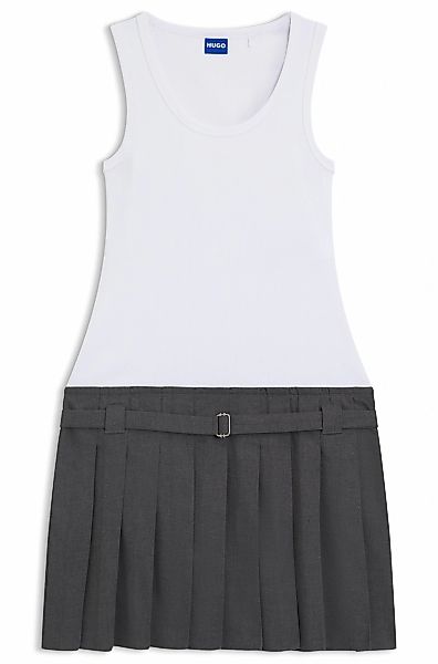 HUGO Blue Minikleid "Norila", Slim Fit, mit plissiertem Rockteil günstig online kaufen