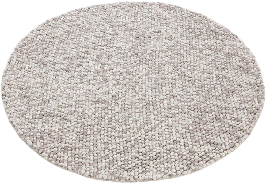 carpetfine Teppich "Calo" rund 16 mm Höhe Handweb Teppich, Uni-Farben, meli günstig online kaufen