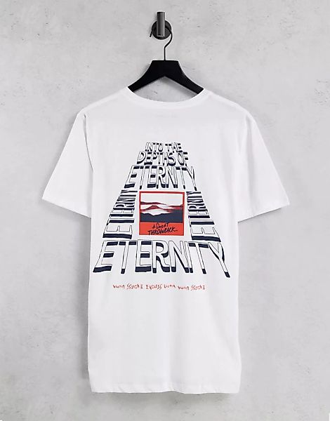 Jack & Jones Originals – Oversize-T-Shirt in Weiß mit „Throwback“-Print hin günstig online kaufen
