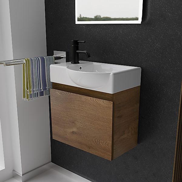 Alpenberger Badmöbel-Set - Gäste WC Waschbecken günstig online kaufen