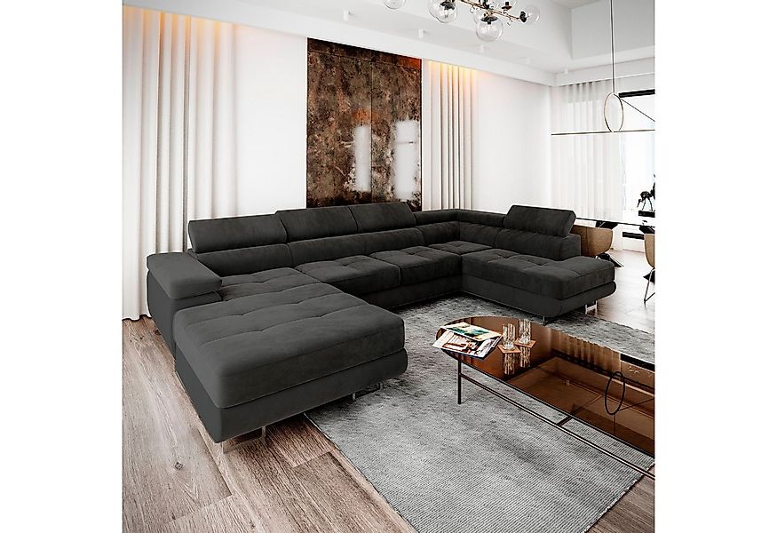 Masseno Ecksofa CASONE mit Schlaffunktion U-Form, Sofa mit Bettkasten günstig online kaufen
