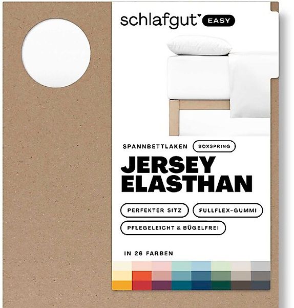 Schlafgut Spannbettlaken »EASY Jersey Elasthan Boxspring«, MADE IN GREEN by günstig online kaufen