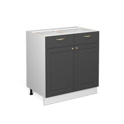Vicco Unterschrank Fame-Line, Anthrazit-Gold/Weiß, 80 cm, günstig online kaufen