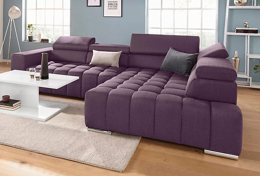 exxpo - sofa fashion Ecksofa "Elias, aktuelle Kreuzsteppung im Sitz, bequem günstig online kaufen