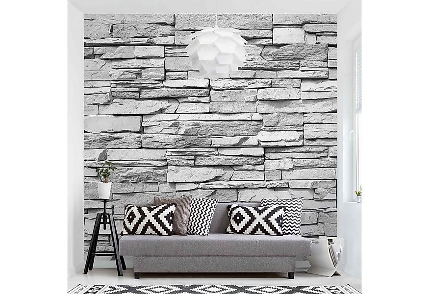 Bilderdepot24 Vliestapete Stein Ashlar Masonry Steinoptik 3D-Effekt Industr günstig online kaufen