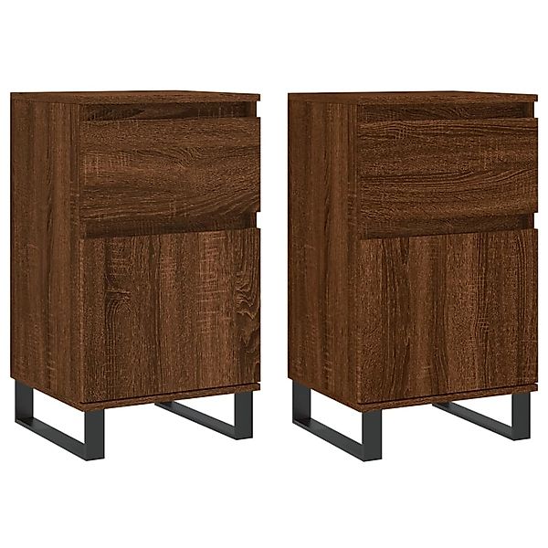vidaXL Sideboards 2 Stk Braun Eichen-Optik 40x35x70 cm Holzwerkstoff 831179 günstig online kaufen